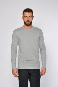 TARZAN Simon grey melange Langarmshirt