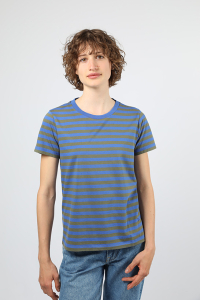 TARZAN Tessa stripes khaki/blue t-shirt