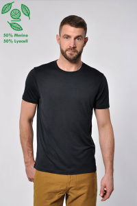 TARZAN Silvan wool black t-shirt