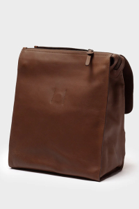 PARK BAGS BP05 dark brown zip backpack
