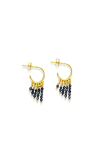 SIGNE BRIXTOFTE Sparkling Sapphire hoops earrings