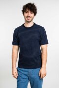 TARZAN Nour blue melange stripes Tshirt