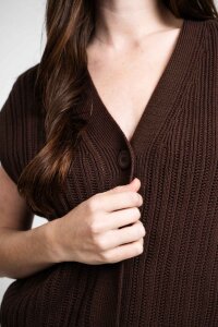 TARZAN Puni coffee bean Strick Gilet