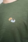 TARZAN David slub thyme coffee break T-Shirt