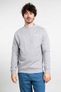 UNI BASEL Sweater Unisex grau-meliert mit Stick-Logo
