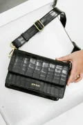 ANN KURZ The perfect square black 4378 croco