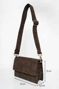 ANN KURZ The perfect quare mocha 4378 croco suede