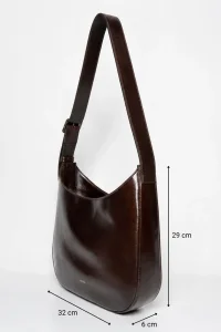 ANN KURZ Versatile hobo mocha 4560 shiny nappa