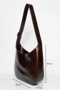 ANN KURZ Versatile hobo mocha 4560 shiny nappa