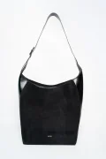 ANN KURZ Vertical shopper black 4658 suede mix