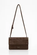 ANN KURZ Medium phone mocha 4466 croco suede
