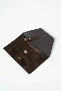 ANN KURZ Tiny envelope mocha 4012 croco suede