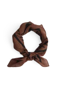 MARKBERG KyotoMBG stripe brown w/black scarf