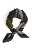 MARKBERG KyotoMBG stripe ivy green w/brown + grey scarf