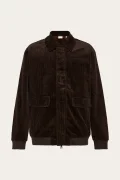 KNOWLEDGE COTTON APPAREL 1060084/1487 Corduroy chocolate torte bomber jacket