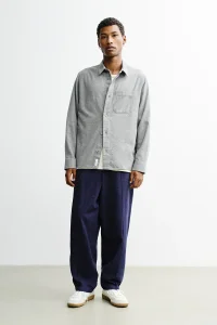 ROTHOLZ Flannel light grey casual shirt