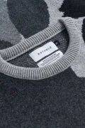 ROTHOLZ Leaf leaf grey knit sweatshirt