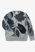 ROTHOLZ Leaf leaf grey knit sweatshirt