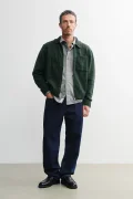 ROTHOLZ Knit green melange polo-zip jacket