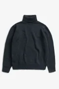ROTHOLZ Turtleneck warm anthracite knit sweatshirt