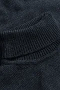 ROTHOLZ Turtleneck warm anthracite knit sweatshirt