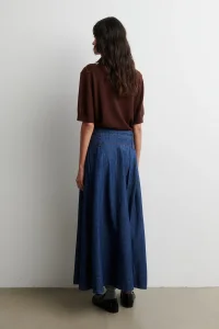 SECOND FEMALE Evana blue denim skirt
