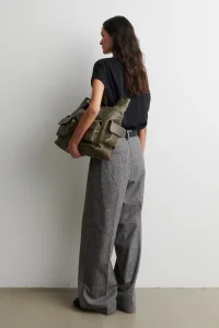 SECOND FEMALE Lydney grey melange trousers