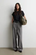 SECOND FEMALE Lydney grey melange trousers