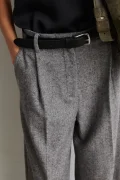 SECOND FEMALE Lydney grey melange trousers