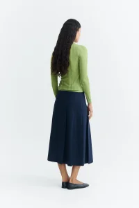 THINKING MU Bahia blue night skirt