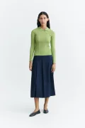 THINKING MU Bahia blue night skirt
