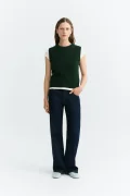 THINKING MU Kaia green vest