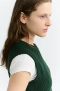 THINKING MU Kaia green vest
