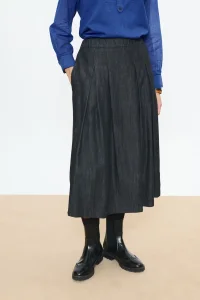BEATRIZ FUREST College denim black skirt
