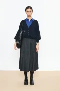 BEATRIZ FUREST College denim black skirt