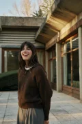 INDI&COLD Chaqueta chocolate knit