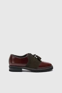BEATRIZ FUREST Driver cognac/kaki shoes