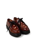 KMB A6131 venice castagana + pony bambi + oje 01 plata + cord enc. Planos negro Schuhe