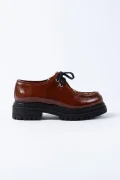 KMB A6131 venice castagana + pony bambi + oje 01 plata + cord enc. Planos negro Schuhe