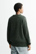 ROTHOLZ Knit speckled green cardigan
