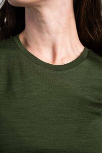 TARZAN Nina wool dark moss Langarmshirt