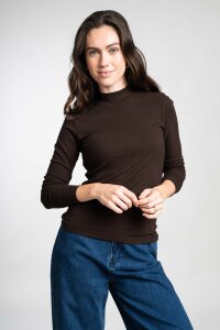 TARZAN Irina dark coffee Langarmshirt