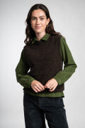 TARZAN Peppa dark brown melange Pullunder