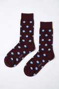 TARZAN Luan polka bordeaux Socken