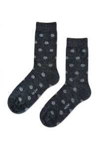 TARZAN Vivi polka grey melange Merinosocken