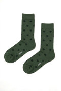 TARZAN Vivi polka olive Merinosocken