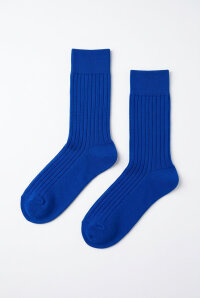 TARZAN Vivi plain blue Merinosocken