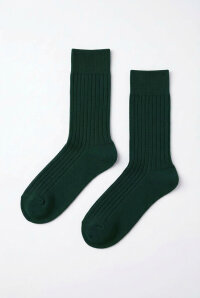TARZAN Vivi plain dark green Merinosocken