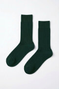 TARZAN Vivi plain dark green Merinosocken