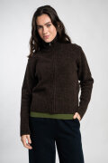 TARZAN Coni dark brown melange Strickcardigan